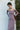 Vestido francés de lujo de punto con cuello halter en color morado